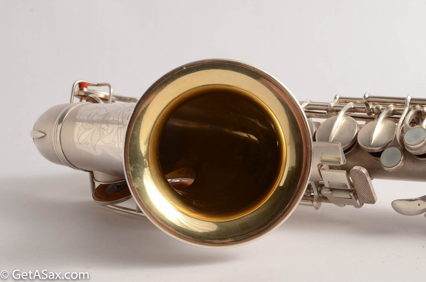 Conn F Mezzo Soprano Saxophone Near Mint Original Silver Plate!