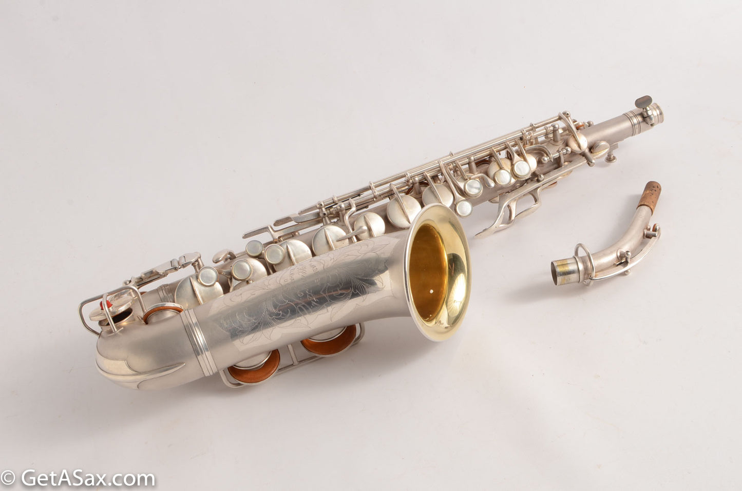 Conn F Mezzo Soprano Saxophone Near Mint Original Silver Plate!