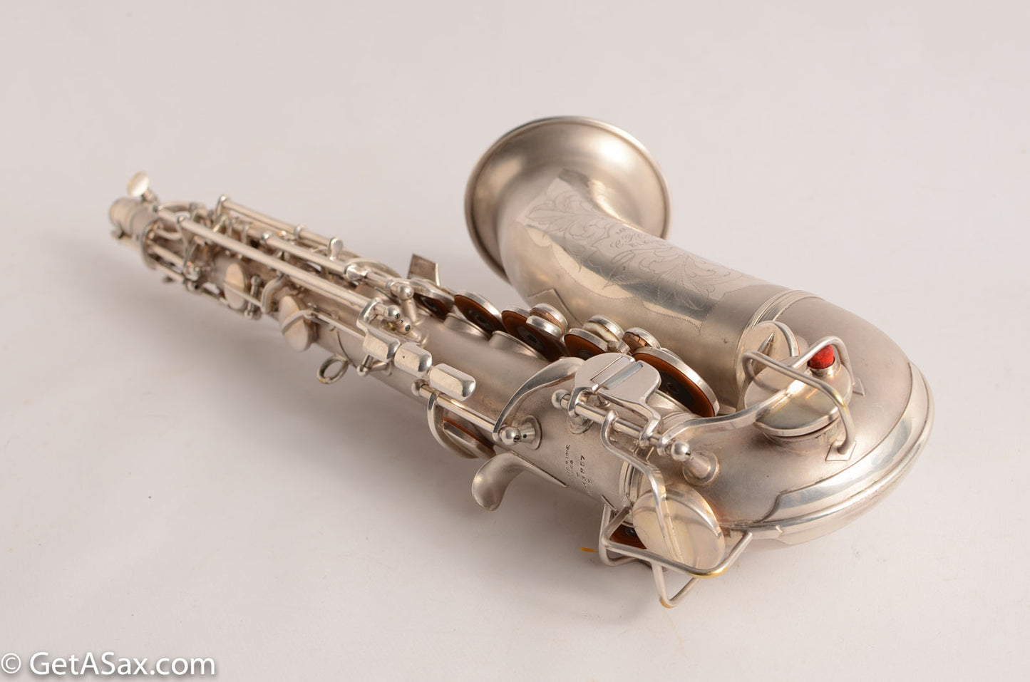 Conn F Mezzo Soprano Saxophone Near Mint Original Silver Plate!