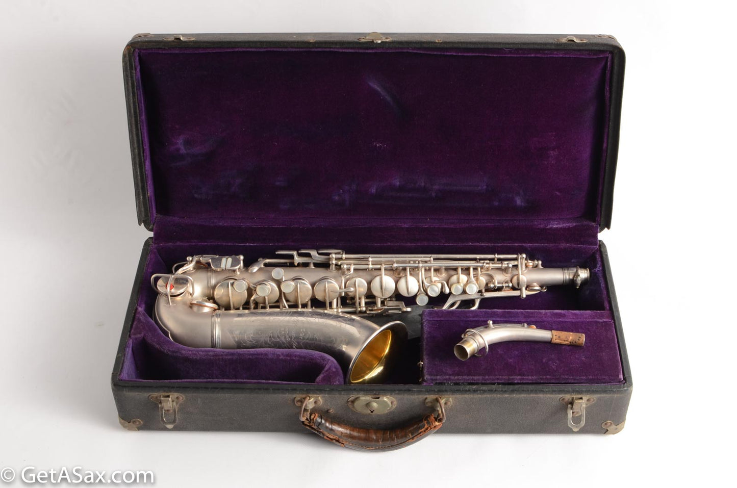 Conn F Mezzo Soprano Saxophone Near Mint Original Silver Plate!