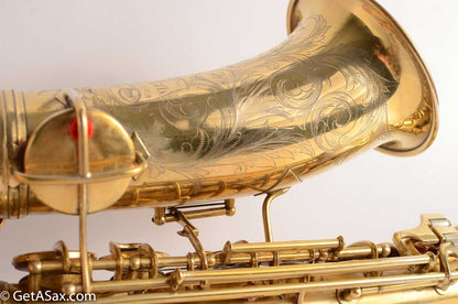 Conn New Wonder 1 Alto Original Burnished Gold Plate Portrait 84738