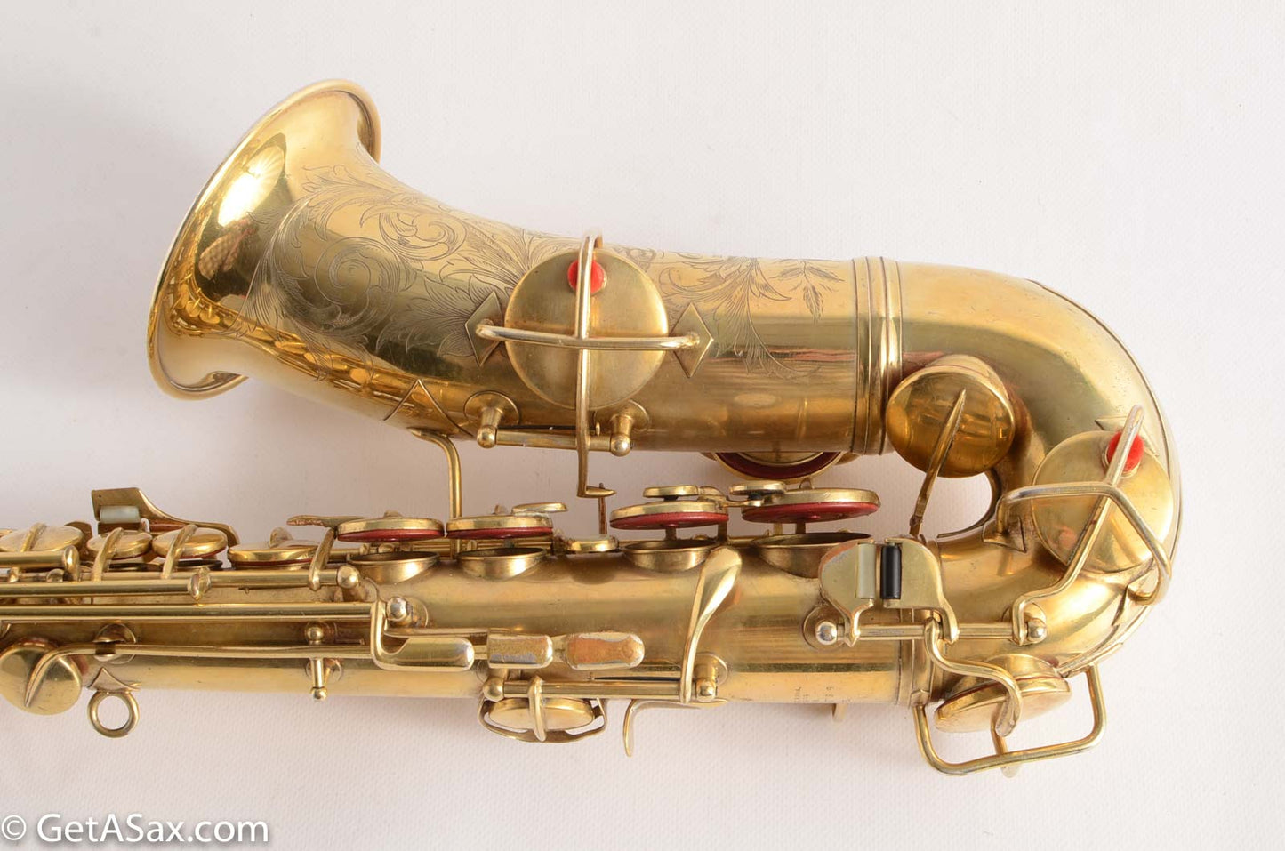 Conn New Wonder 1 Alto Original Burnished Gold Plate Portrait 84738