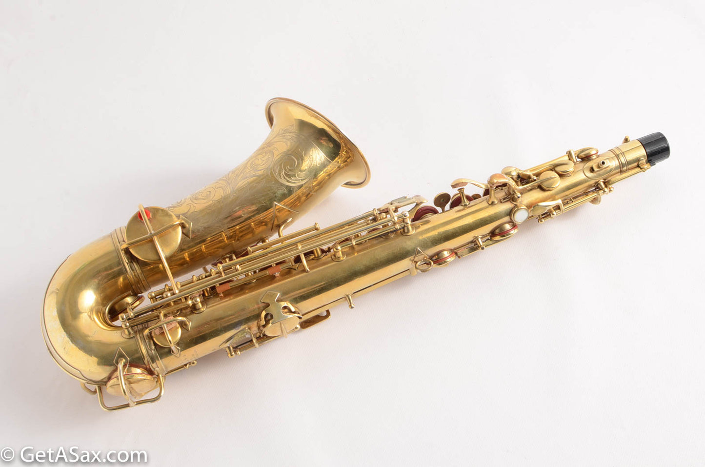 Conn New Wonder 1 Alto Original Burnished Gold Plate Portrait 84738