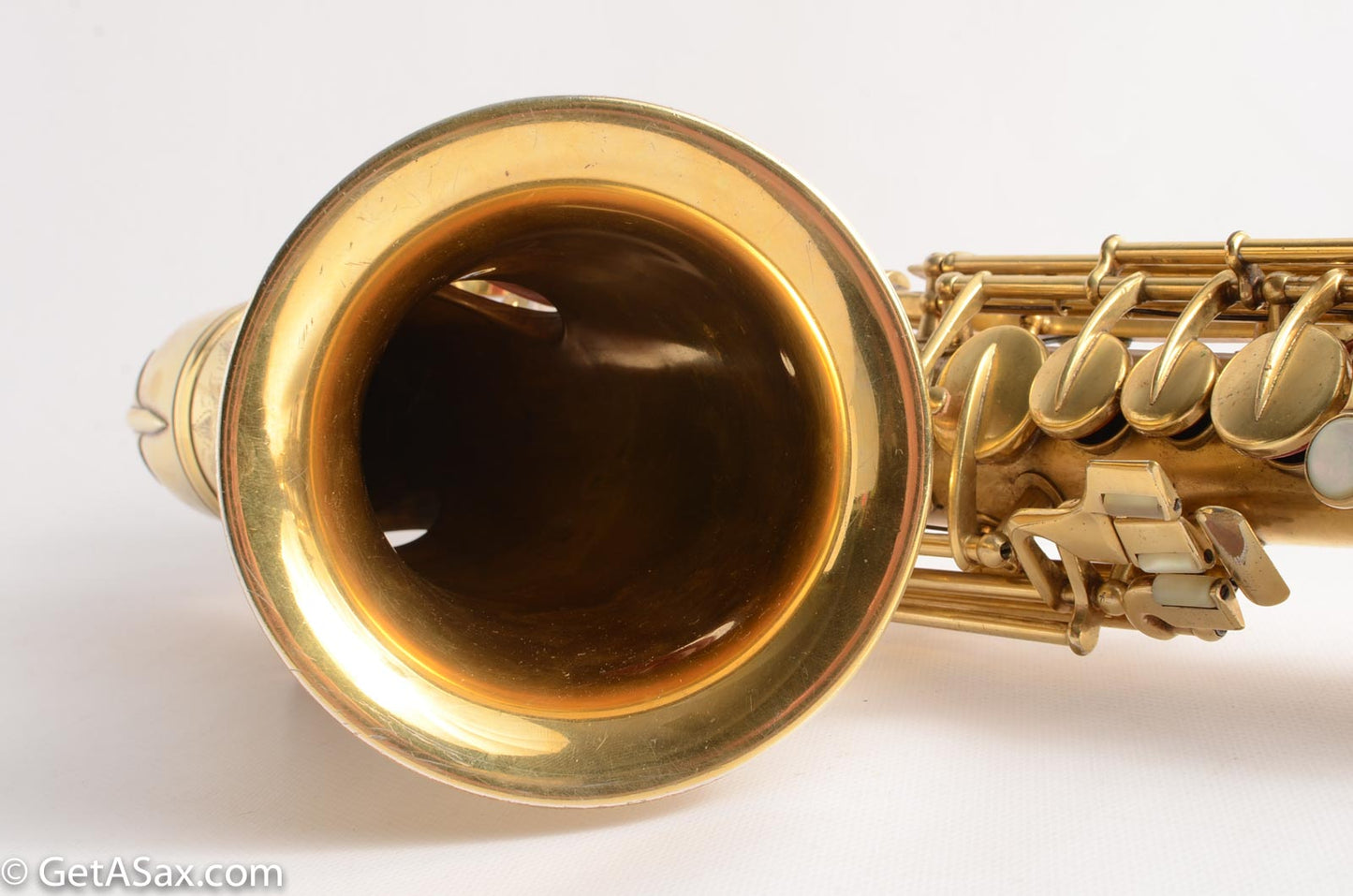 Conn New Wonder 1 Alto Original Burnished Gold Plate Portrait 84738