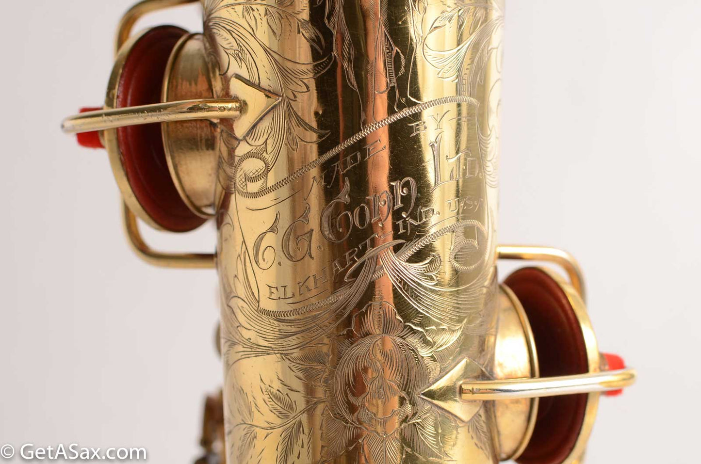Conn New Wonder 1 Alto Original Burnished Gold Plate Portrait 84738