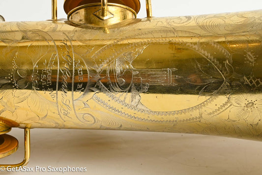 Conn NWII Tenor 1929 Burnished Gold Plate Castle Portrait Overhauled Amazing! 228355