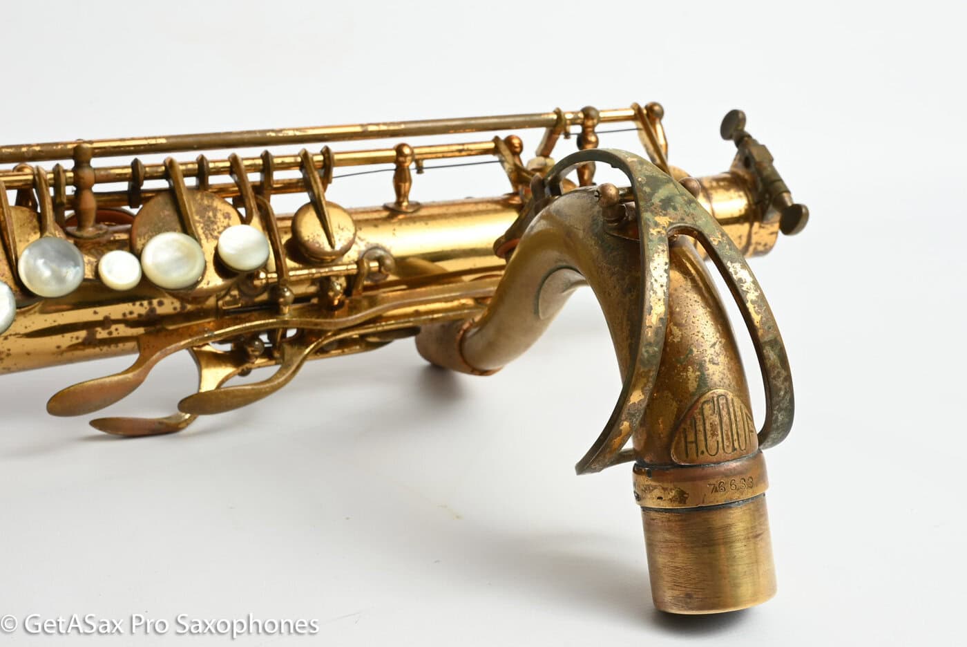 Couf Superba 1 Tenor Original Lacquer Old Pads Needs Restoration 76633