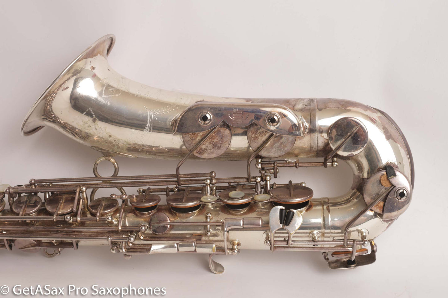 Couf Superba 1 Tenor Rare Original Silver Plate Early Serial Big Player! 65988