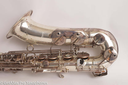 Couf Superba 1 Tenor Rare Original Silver Plate Early Serial Big Player! 65988