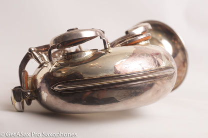 Couf Superba 1 Tenor Rare Original Silver Plate Early Serial Big Player! 65988