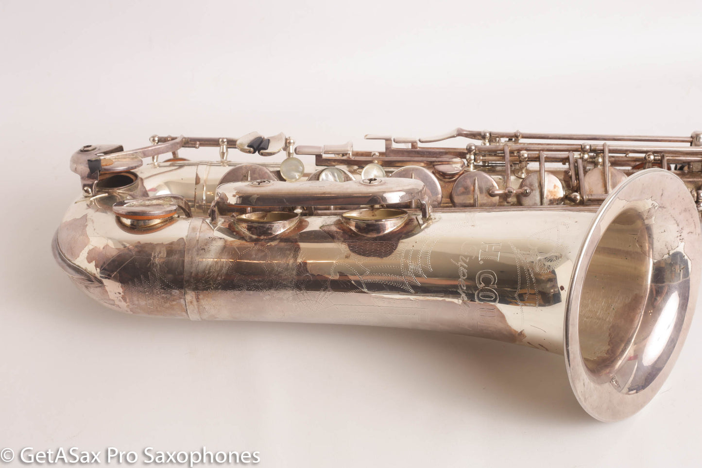 Couf Superba 1 Tenor Rare Original Silver Plate Early Serial Big Player! 65988