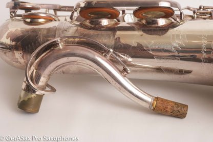 Couf Superba 1 Tenor Rare Original Silver Plate Early Serial Big Player! 65988