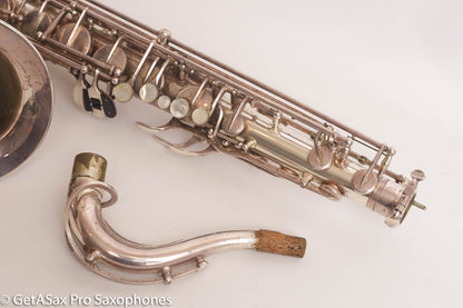 Couf Superba 1 Tenor Rare Original Silver Plate Early Serial Big Player! 65988