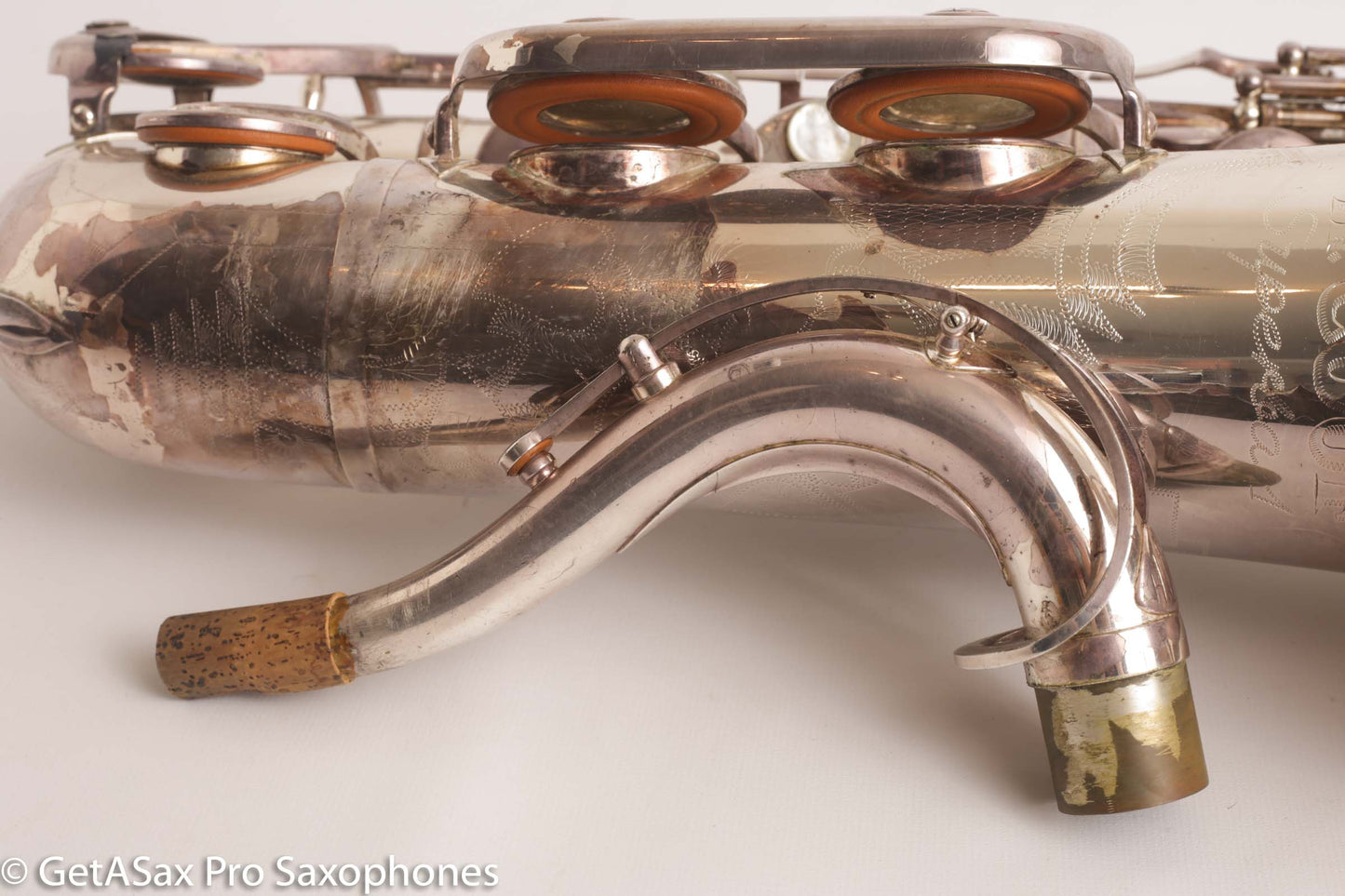 Couf Superba 1 Tenor Rare Original Silver Plate Early Serial Big Player! 65988