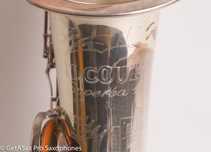 Couf Superba 1 Tenor Rare Original Silver Plate Early Serial Big Player! 65988