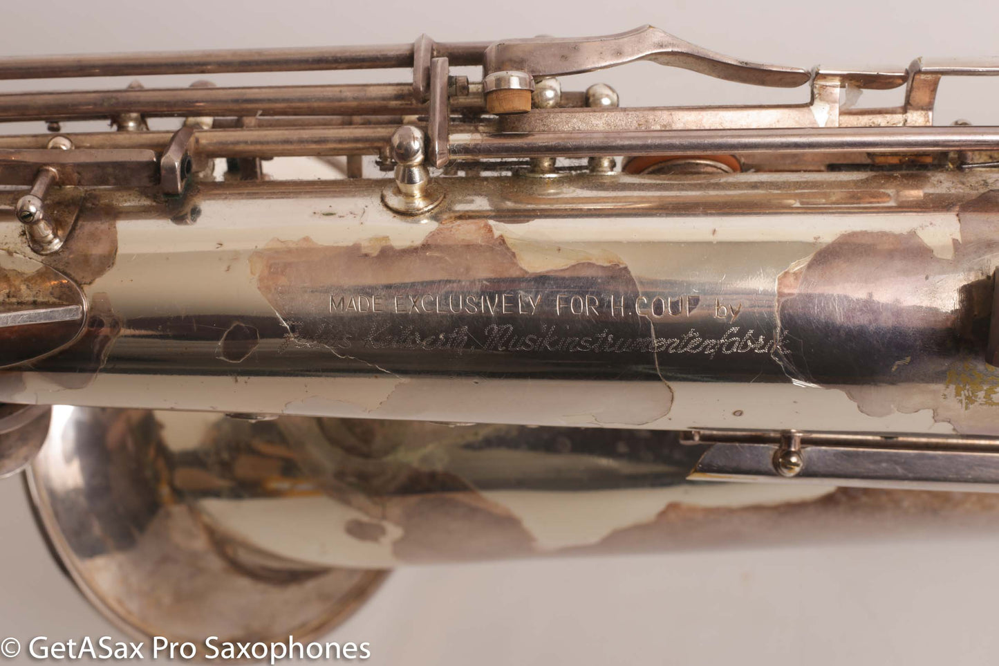 Couf Superba 1 Tenor Rare Original Silver Plate Early Serial Big Player! 65988