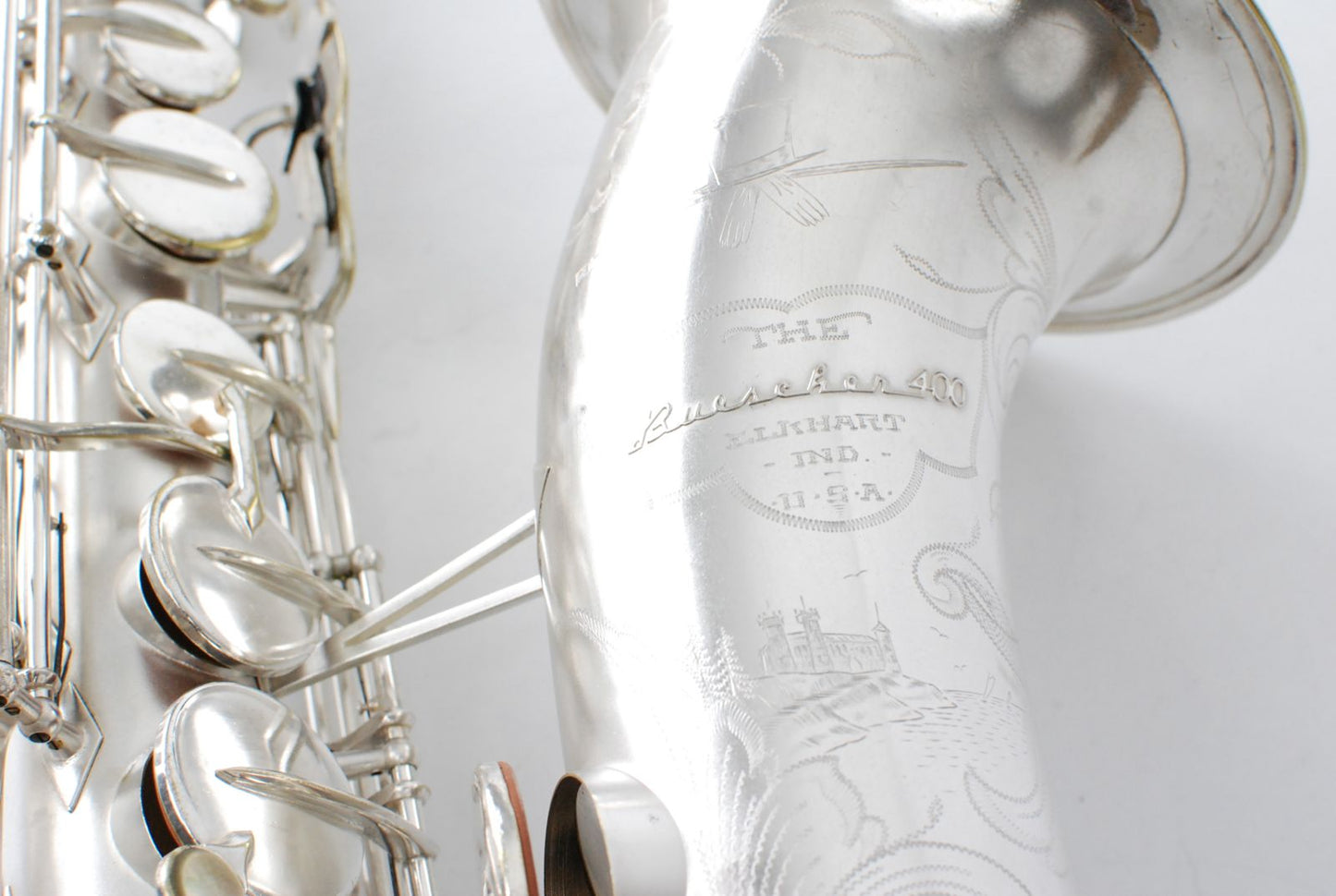 Buescher 400 Top Hat and Cane Tenor Silver! 298xxx