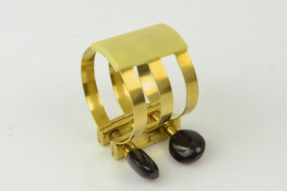 Tenor Hard Rubber Brilhart 3-Band Reproduction Ligature Echo Brass