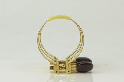 Tenor Hard Rubber Brilhart 3-Band Reproduction Ligature Echo Brass