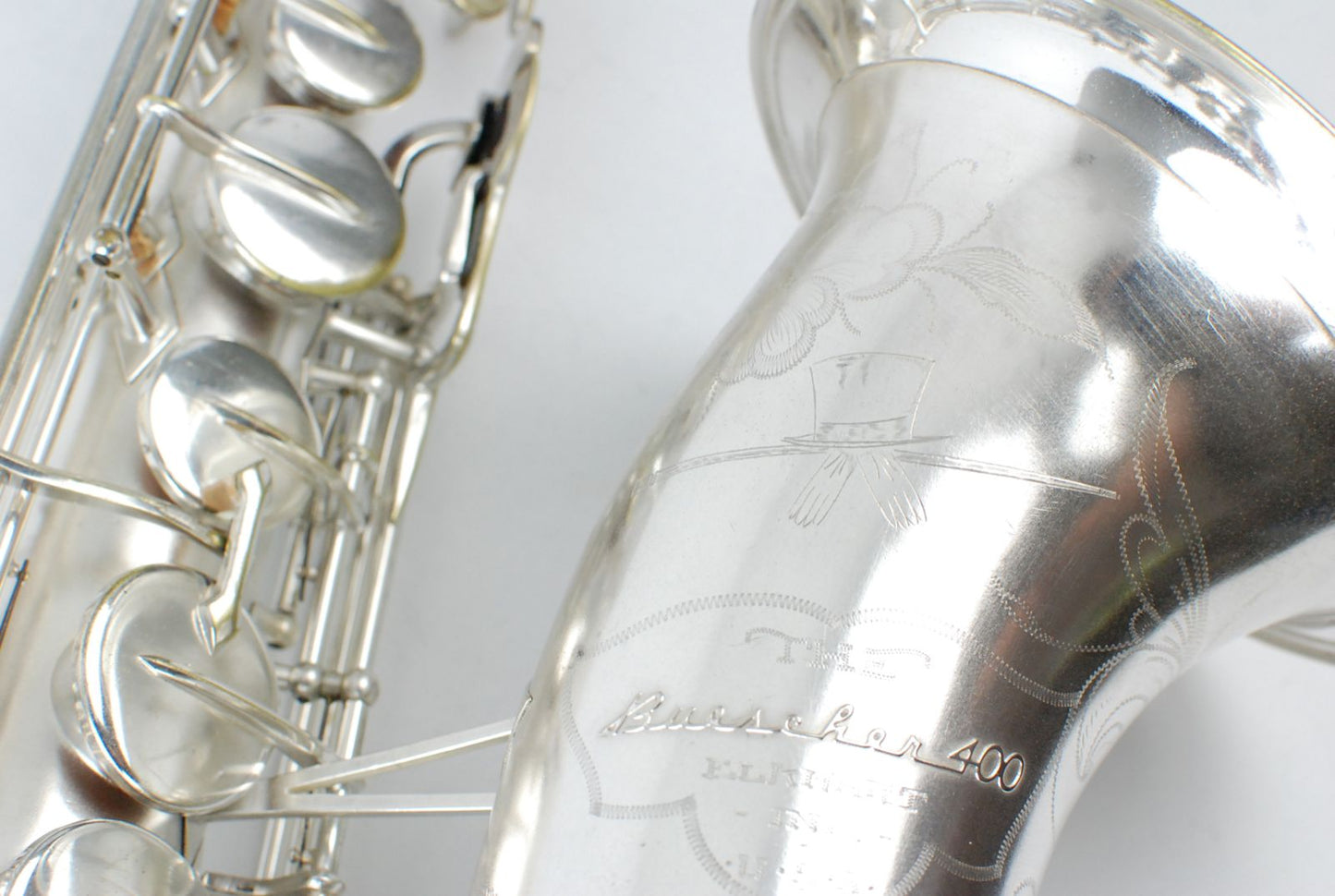Buescher 400 Top Hat and Cane Tenor Silver! 298xxx