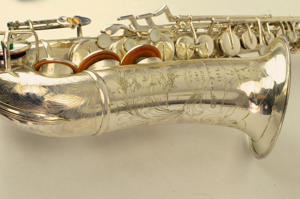 Buescher 400 Top Hat and Cane Alto Saxophone 355xxx Silver