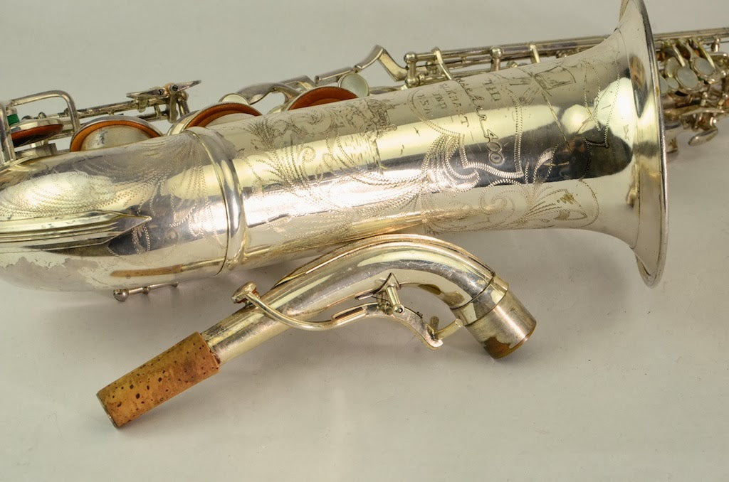 Buescher 400 Top Hat and Cane Alto Saxophone 355xxx Silver