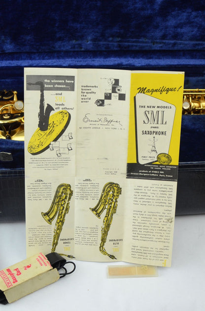 SML Rev D Alto Saxophone Near Mint 10xxx