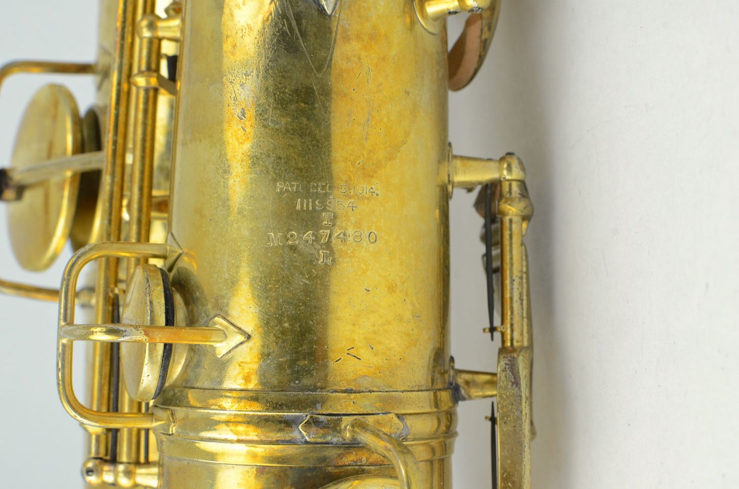 Conn Transitional Tenor 247xxx Burnished Gold Art Deco