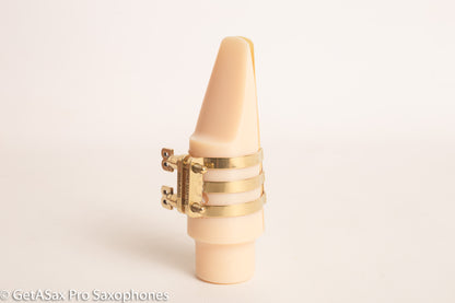 Tenor Hard Rubber BB Screws Brilhart Reproduction 3-Band Ligature Saxophone Mouthpieces Otto Link Slant Selmer Soloist