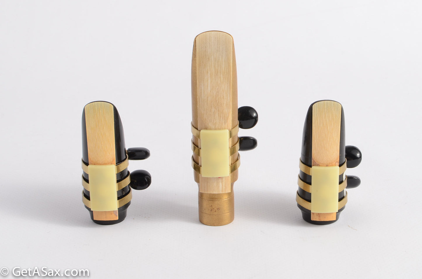 Soprano Brilhart Reproduction 3-Band Ligature Hard Rubber Mouthpieces