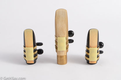 Soprano Brilhart Reproduction 3-Band Ligature Hard Rubber Mouthpieces