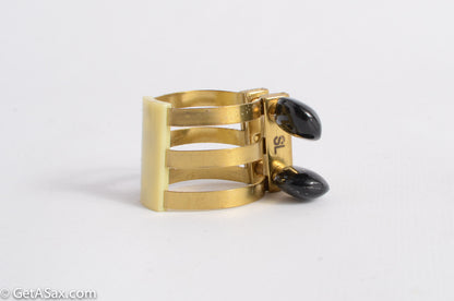 Soprano Brilhart Reproduction 3-Band Ligature Hard Rubber Mouthpieces