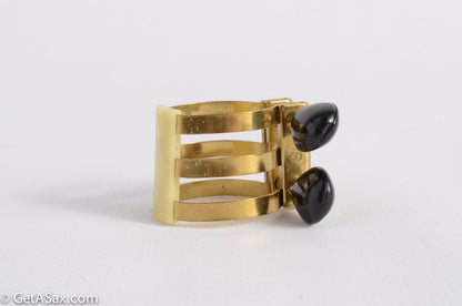 Soprano Brilhart Reproduction 3-Band Ligature Hard Rubber Mouthpieces