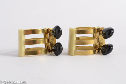 Soprano Brilhart Reproduction 3-Band Ligature Hard Rubber Mouthpieces