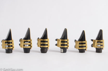 Soprano Brilhart Reproduction 3-Band Ligature Hard Rubber Mouthpieces