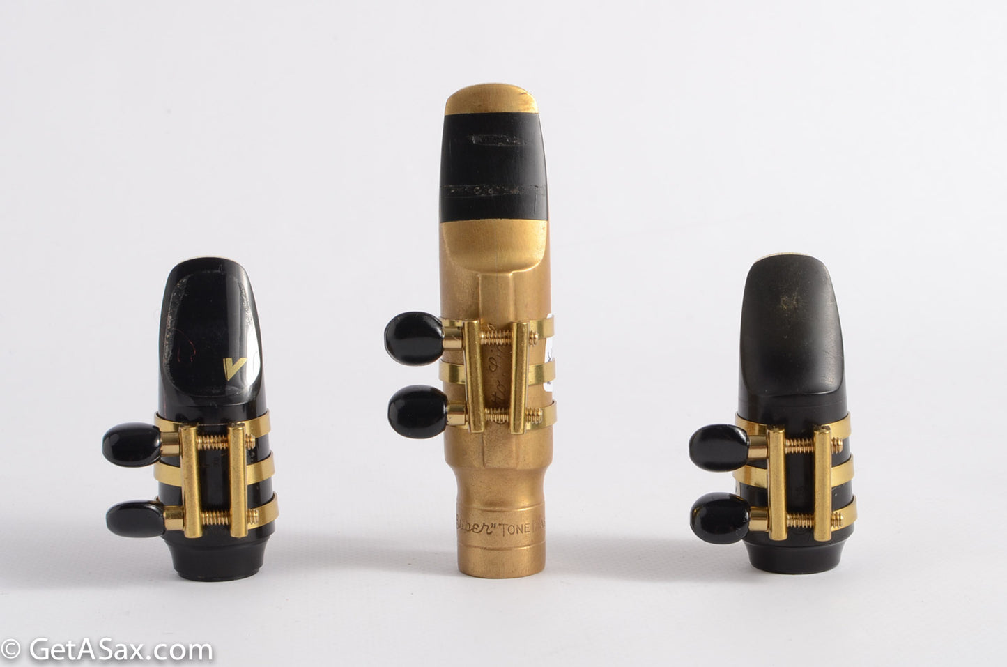 Soprano Brilhart Reproduction 3-Band Ligature Hard Rubber Mouthpieces