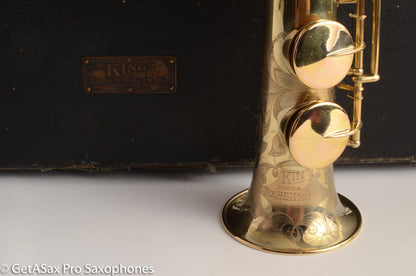 King Soprano Saxophone Gold Plate Fresh Overhaul Amazing! 99847