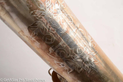 Conn (Holton) Bass Saxophone Good Playing Condition Original Silver Plate CLEAN P22298