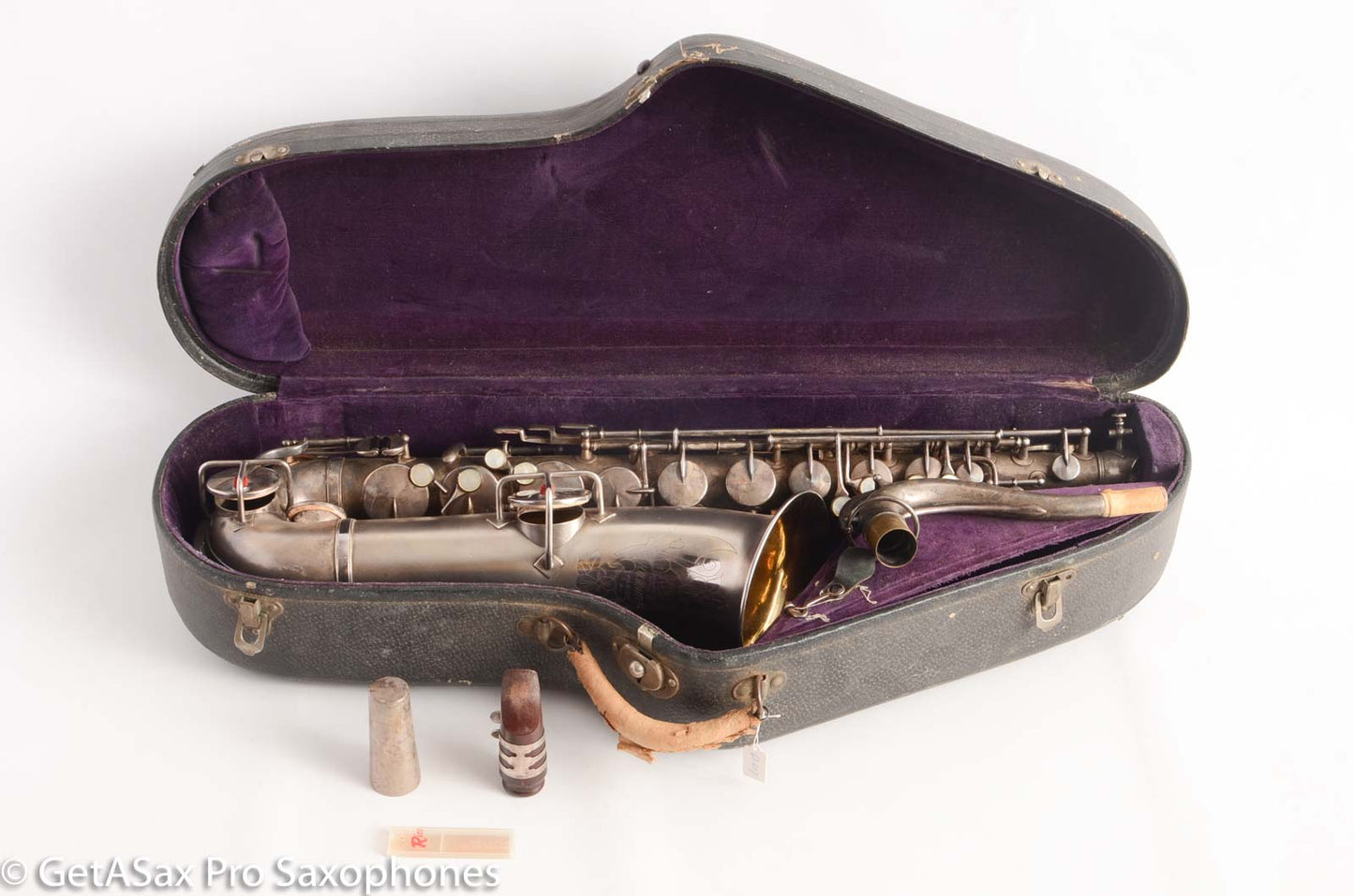King C Melody Saxophone Original Silver Plate Good Condition needs Overhaul 63607