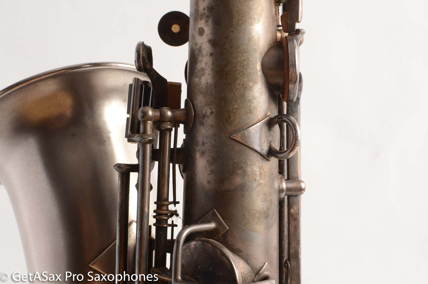 King C Melody Saxophone Original Silver Plate Good Condition needs Overhaul 63607