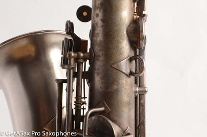 King C Melody Saxophone Original Silver Plate Good Condition needs Overhaul 63607