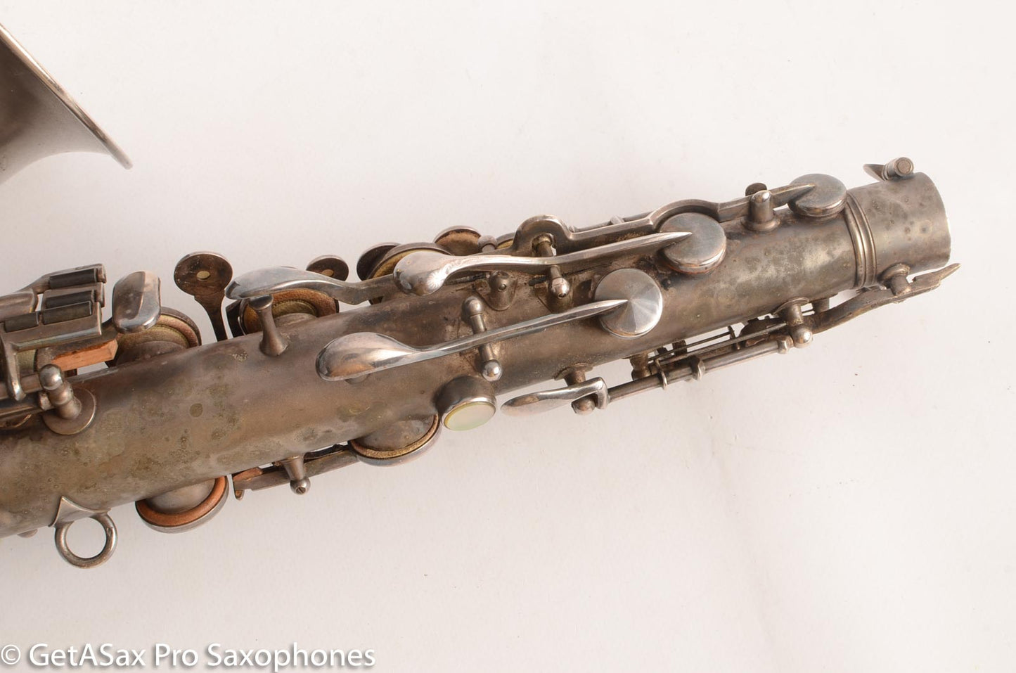 King C Melody Saxophone Original Silver Plate Good Condition needs Overhaul 63607