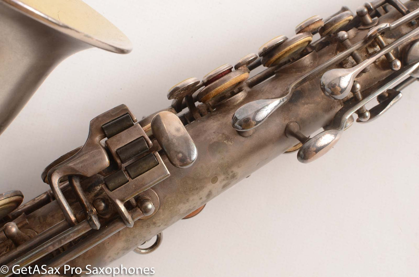 King C Melody Saxophone Original Silver Plate Good Condition needs Overhaul 63607