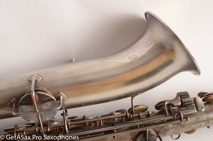 King C Melody Saxophone Original Silver Plate Good Condition needs Overhaul 63607