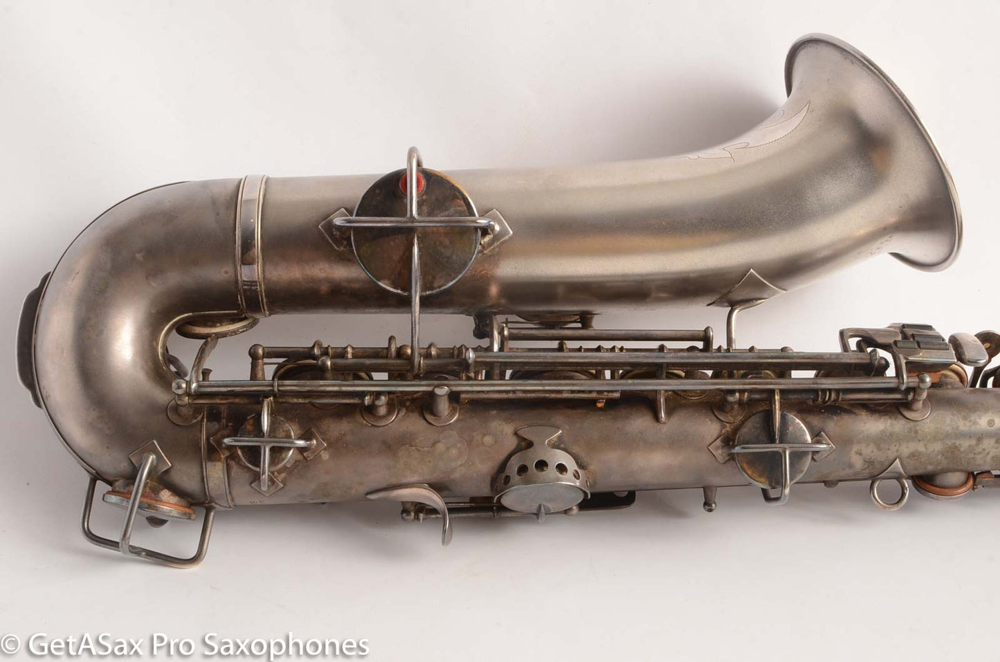 King C Melody Saxophone Original Silver Plate Good Condition needs Overhaul 63607