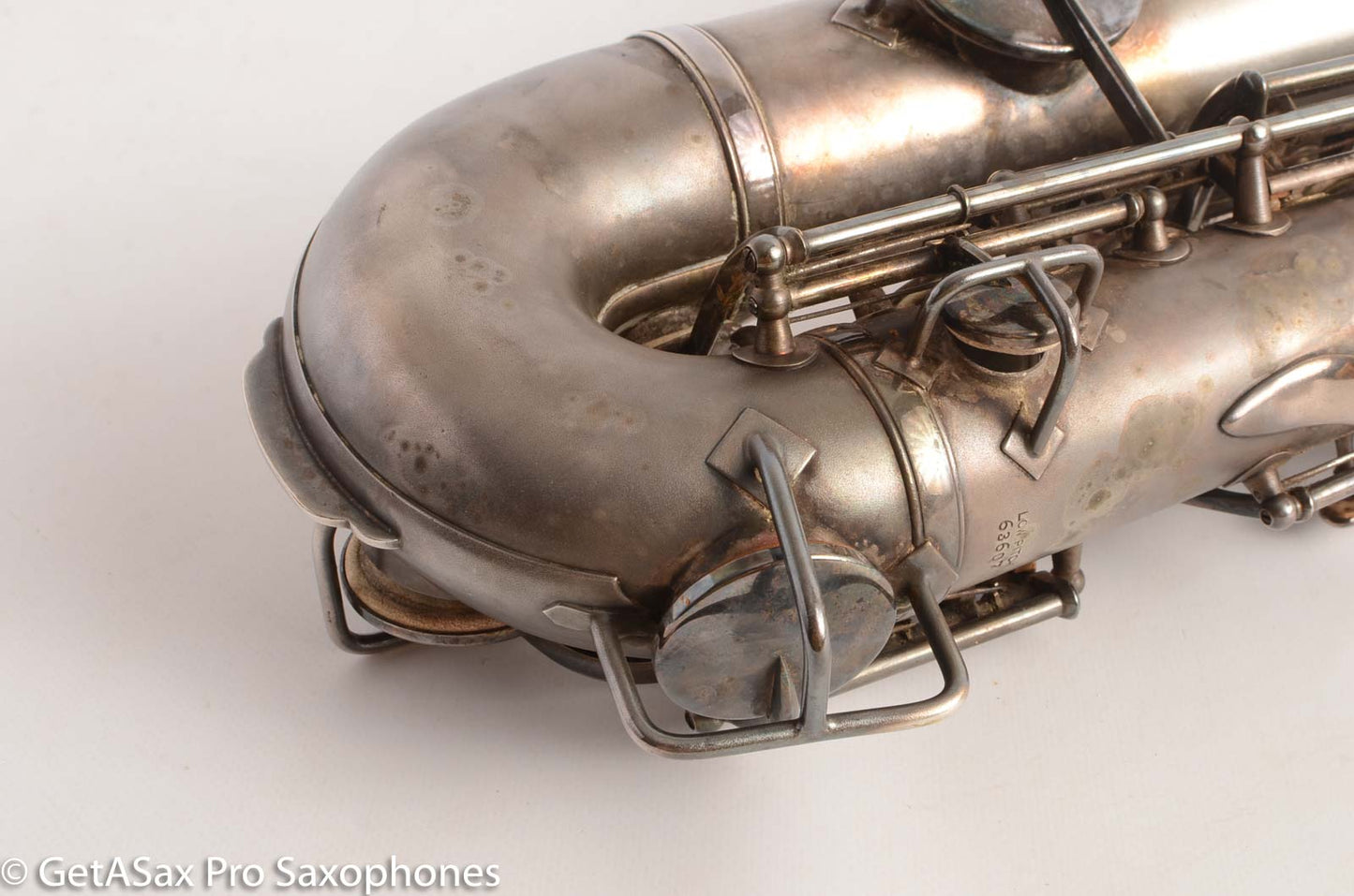 King C Melody Saxophone Original Silver Plate Good Condition needs Overhaul 63607