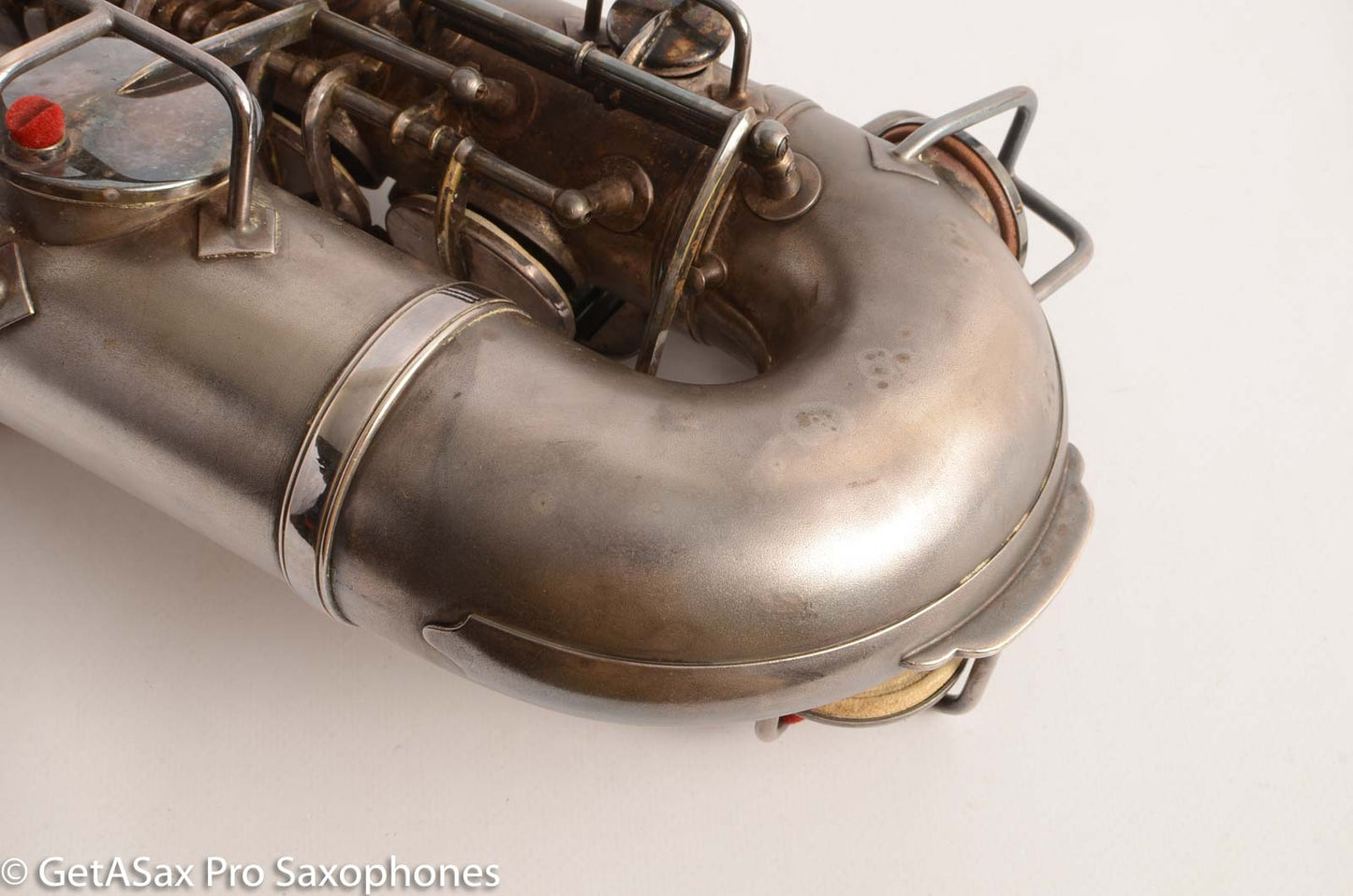 King C Melody Saxophone Original Silver Plate Good Condition needs Overhaul 63607