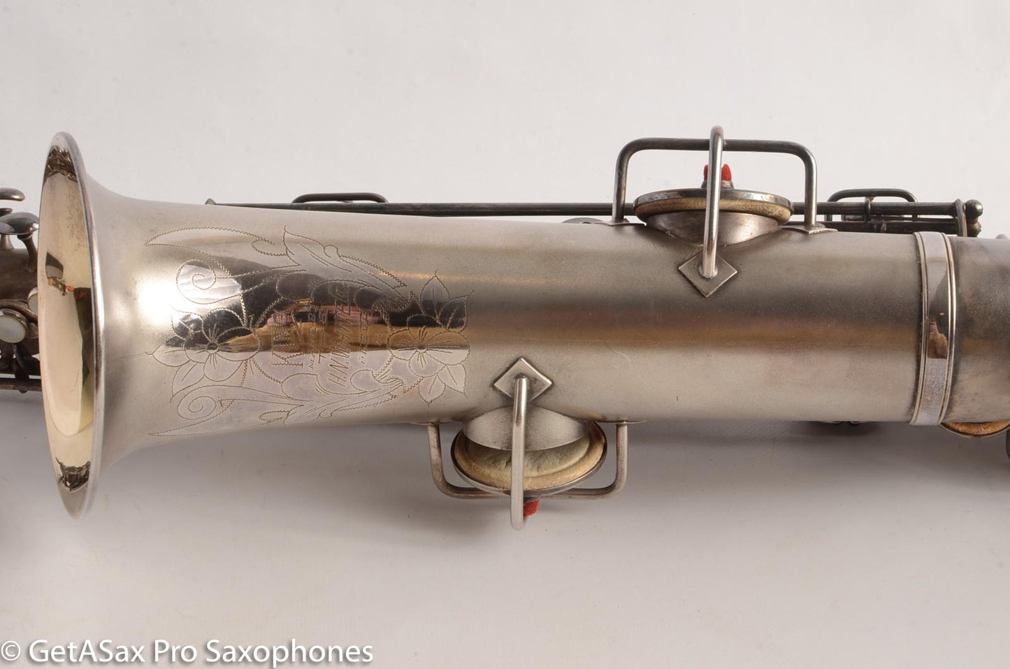 King C Melody Saxophone Original Silver Plate Good Condition needs Overhaul 63607