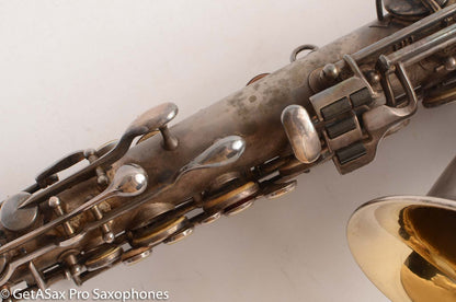 King C Melody Saxophone Original Silver Plate Good Condition needs Overhaul 63607