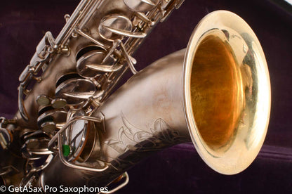 King C Melody Saxophone Original Silver Plate Good Condition needs Overhaul 63607